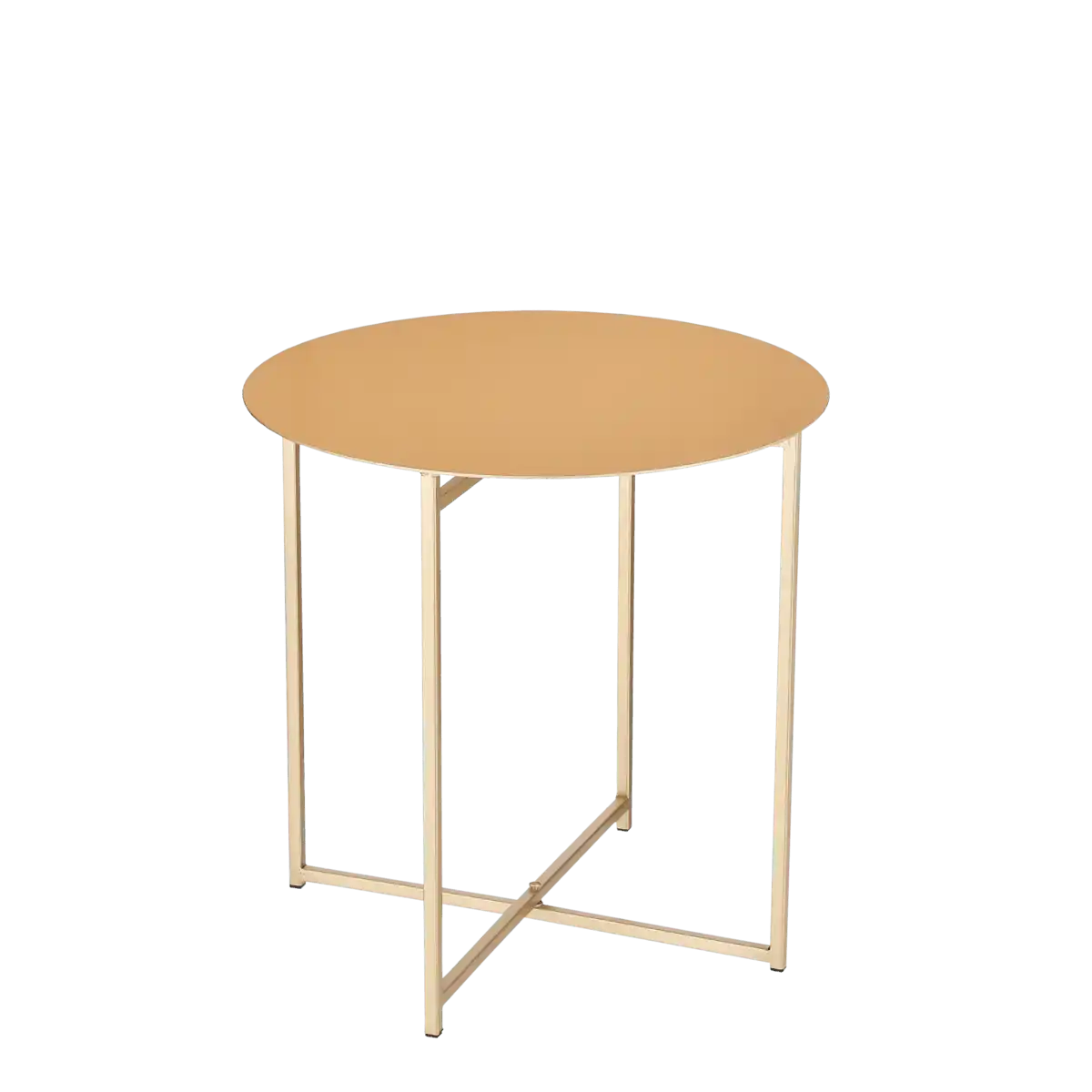 Mikki Beistelltisch – H40 x Ø40 cm – Metall – Gold - HomeDesign Knaus