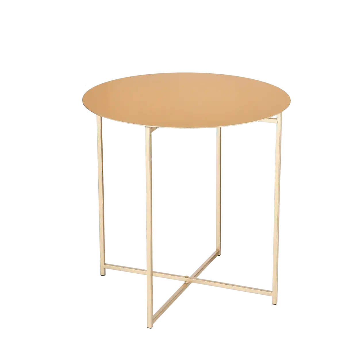 Mikki Beistelltisch – H45 x Ø45 cm – Metall – Gold - HomeDesign Knaus