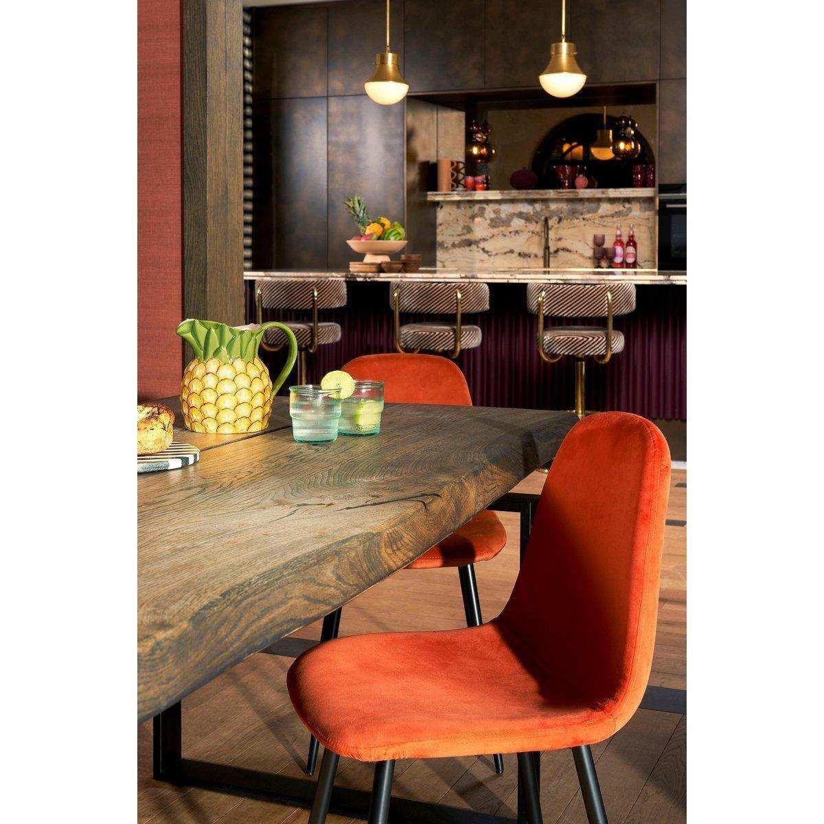 Montelli Esszimmerstuhl – Samt – Orange - HomeDesign Knaus