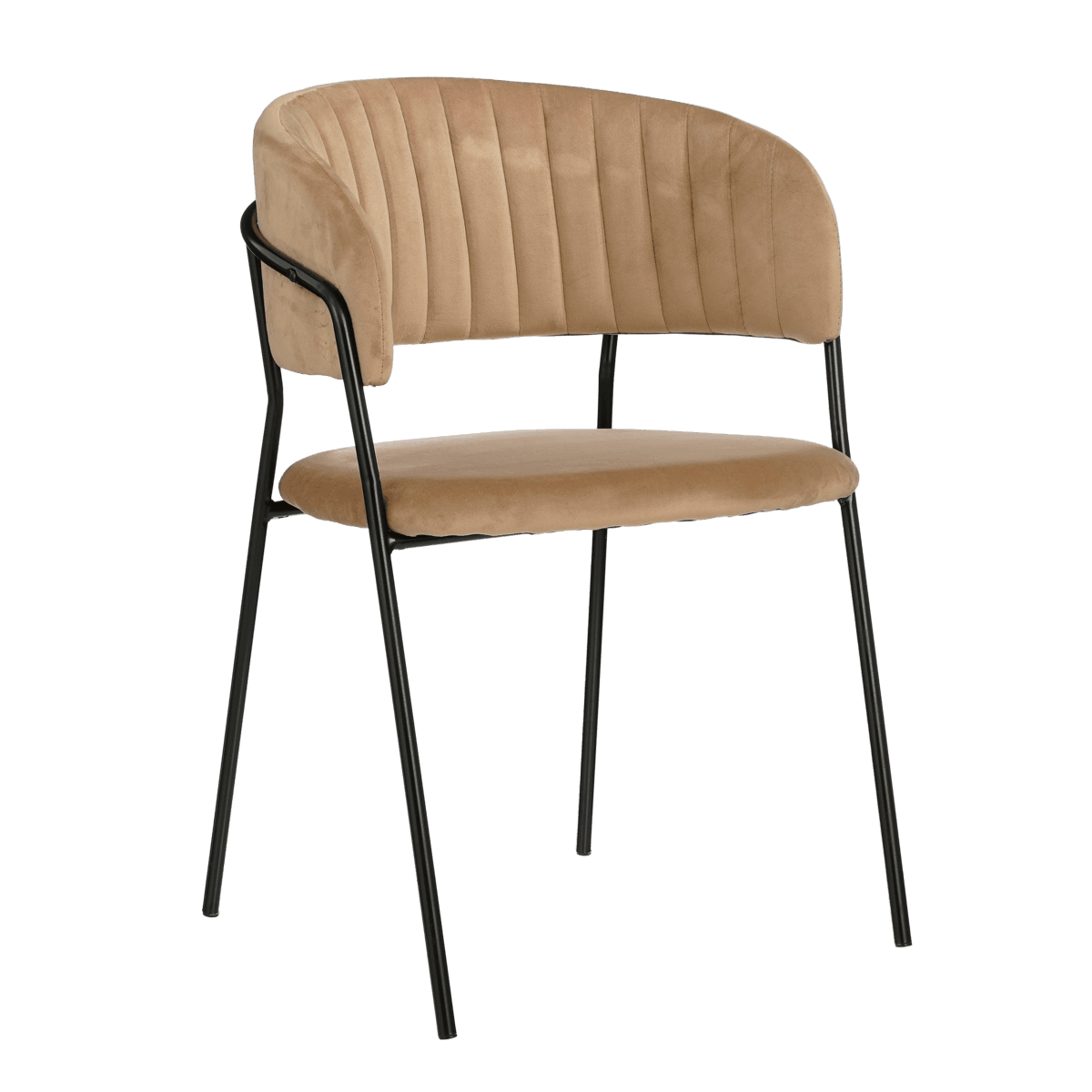 Moony Esszimmerstuhl – Samt – Beige - HomeDesign Knaus