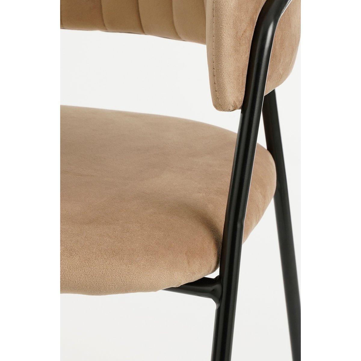 Moony Esszimmerstuhl – Samt – Beige - HomeDesign Knaus