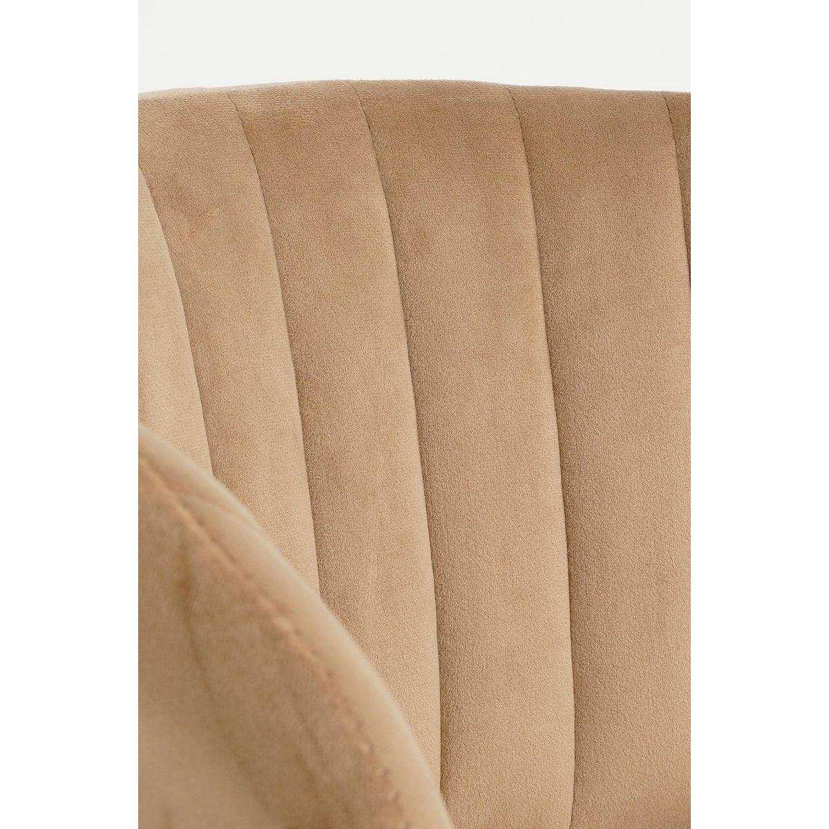 Moony Esszimmerstuhl – Samt – Beige - HomeDesign Knaus
