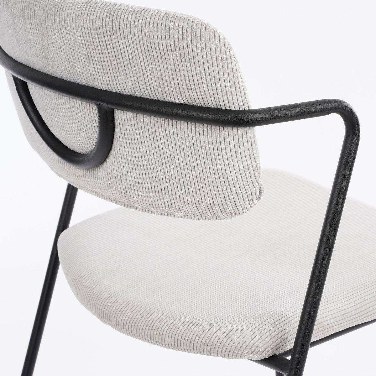 Nanet Esszimmerstuhl – Samt – Silber - HomeDesign Knaus