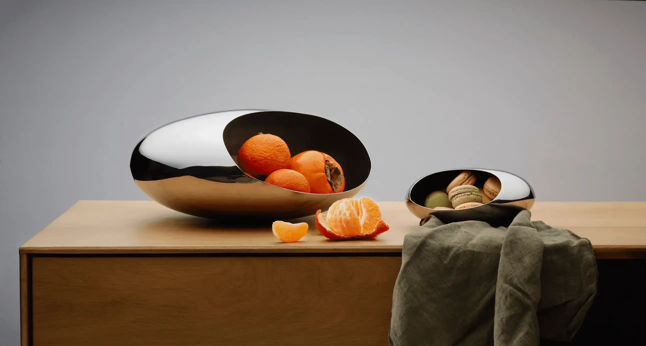 Naschschale Pralinenvase Edelstahl hochglanzpoliert Unikat - HomeDesign Knaus