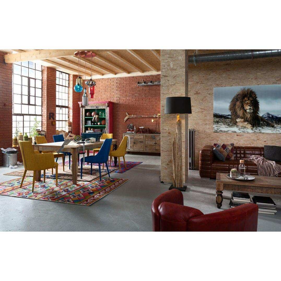 Nature Straight Stehleuchte recyceltes Holz Stehlampe Stahl Unikat - HomeDesign Knaus