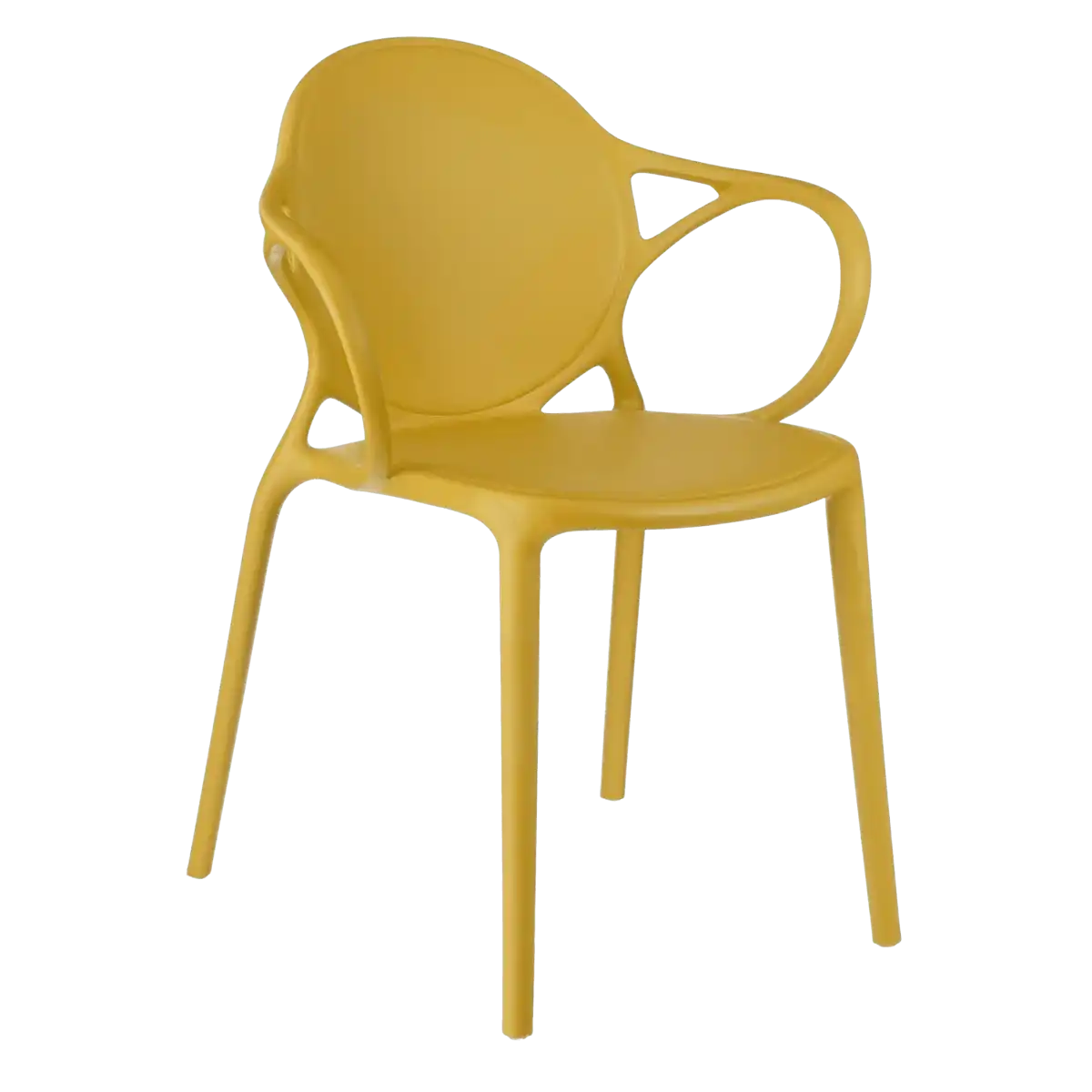 Nebraska Gartenstuhl – L56 x B56,5 x H80 cm – Polypropylen – Ocker - HomeDesign Knaus