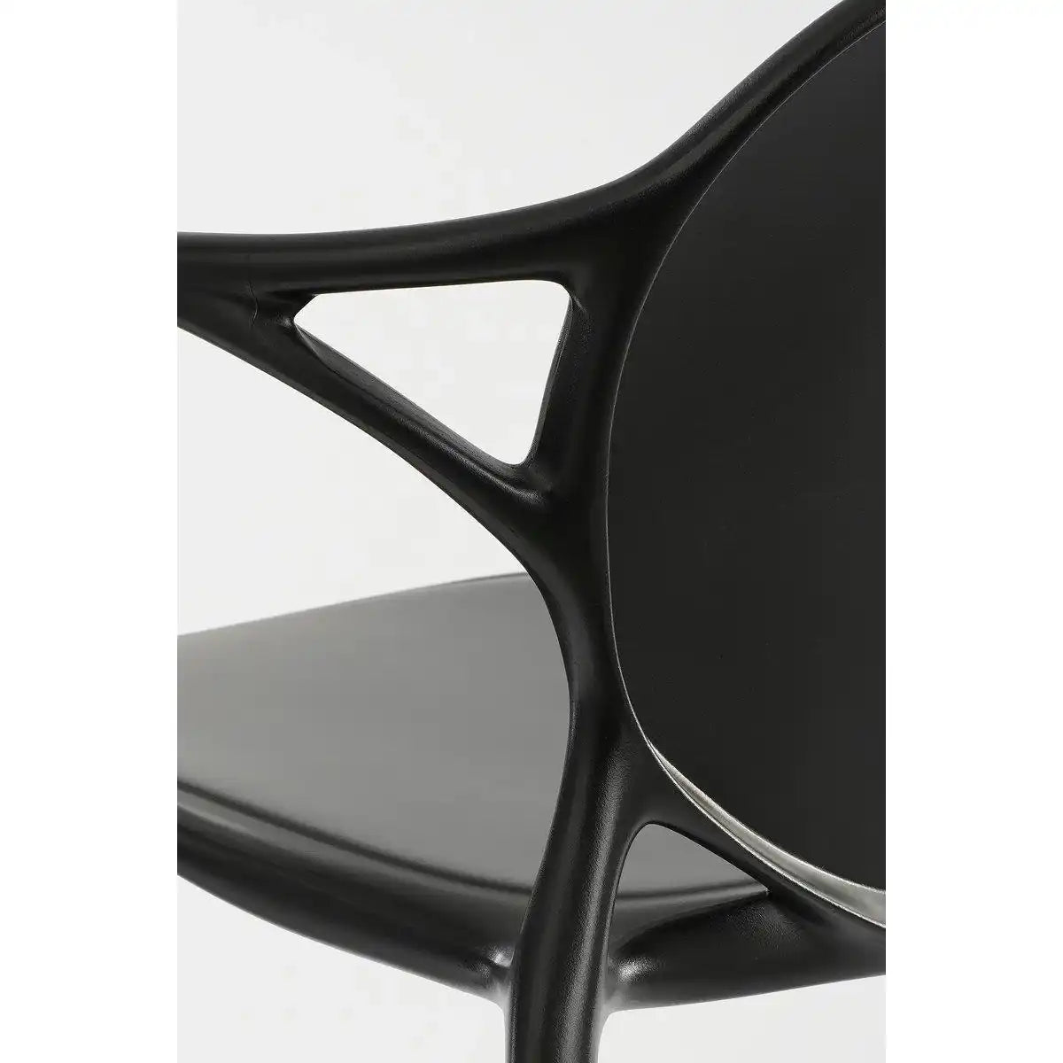 Nebraska Gartenstuhl – L56 x B56,5 x H80 cm – Polypropylen – Schwarz - HomeDesign Knaus