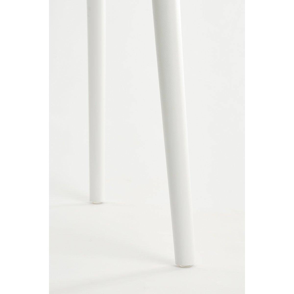 Nebraska Gartenstuhl – L56 x B56,5 x H80 cm – Polypropylen – Weiß - HomeDesign Knaus