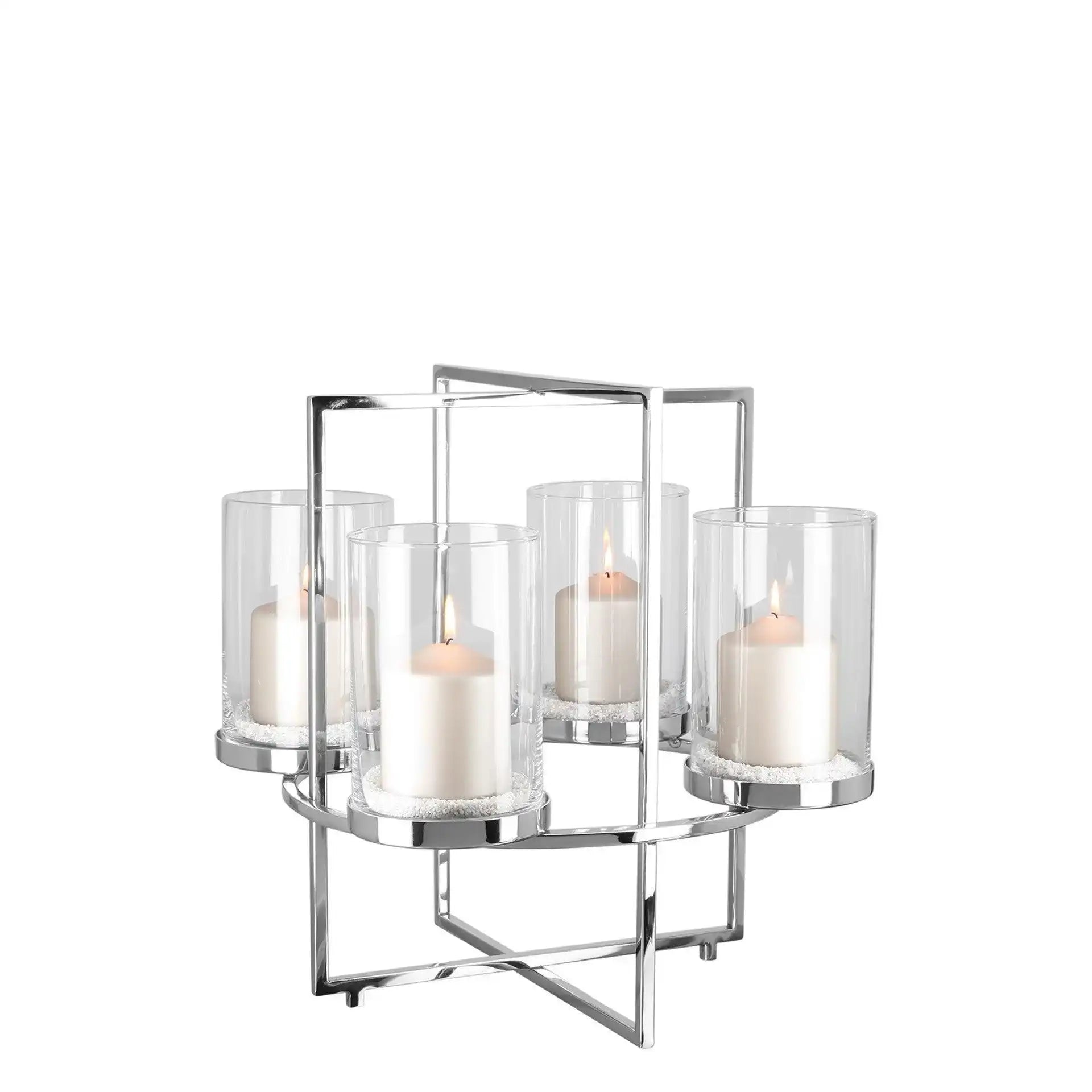 Norman Kranz Kerzenhalter Unikat Handarbeit Chrom - HomeDesign Knaus