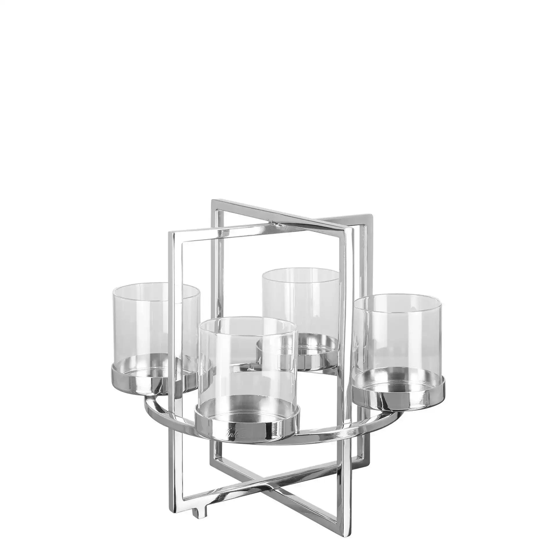 Norman Kranz Kerzenhalter Unikat Handarbeit Chrom - HomeDesign Knaus