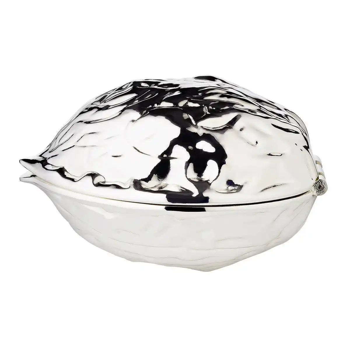 Nussknacker Walnuss, edel versilbert, anlaufgeschützt, Länge 12 cm - HomeDesign Knaus