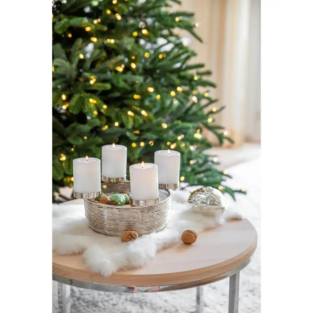 Nussknacker Walnuss, edel versilbert, anlaufgeschützt, Länge 12 cm - HomeDesign Knaus