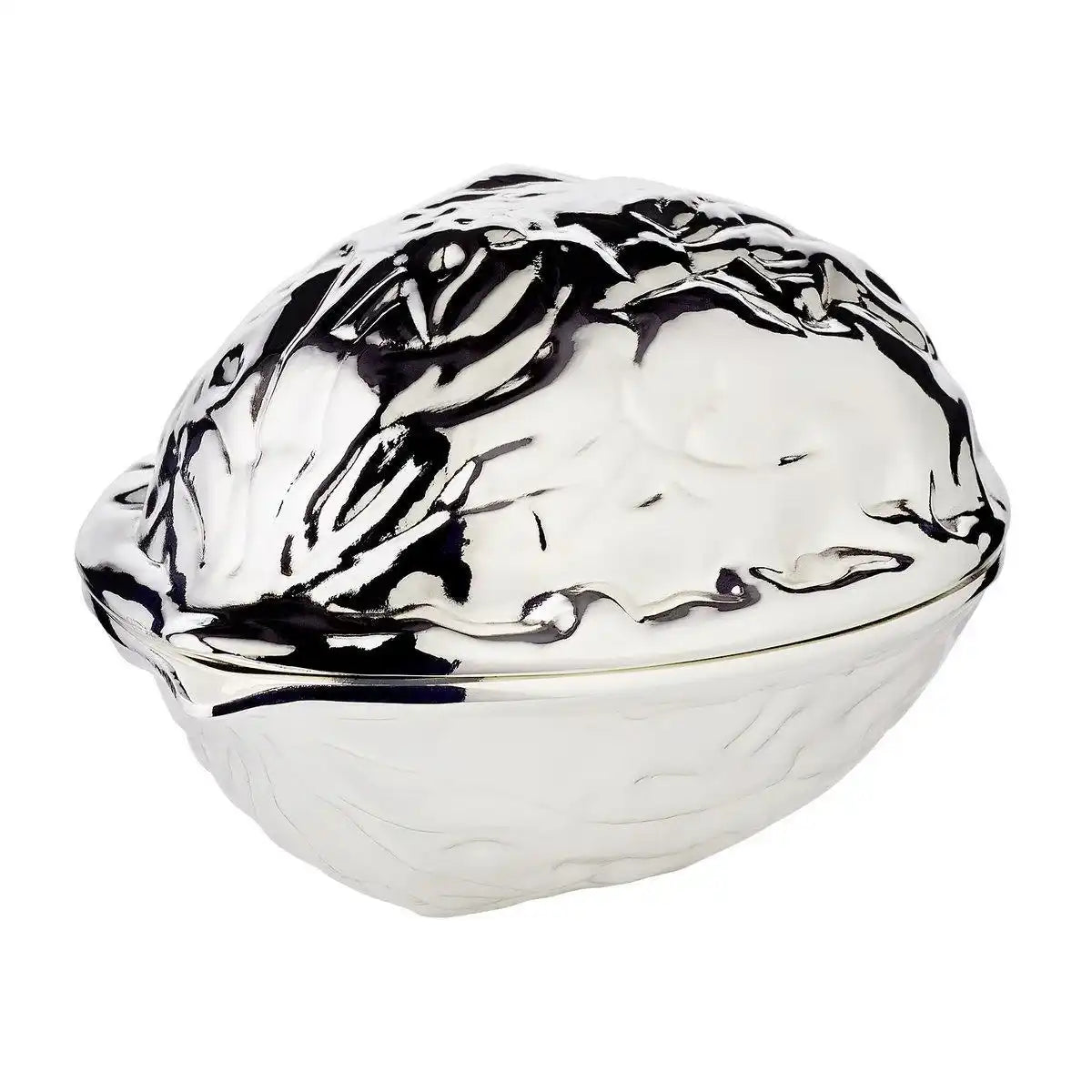 Nussknacker Walnuss, edel versilbert, anlaufgeschützt, Länge 12 cm - HomeDesign Knaus