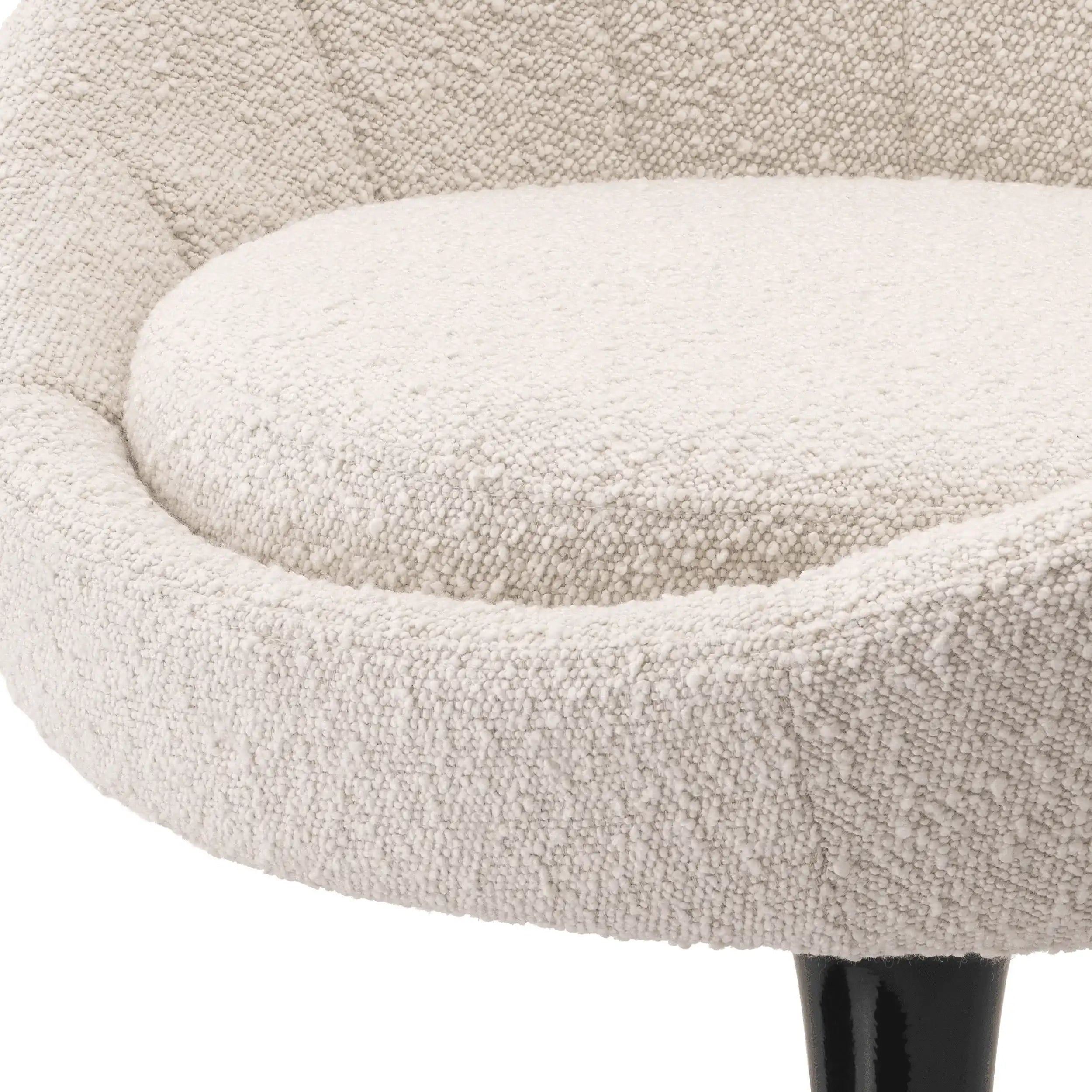 Oneill Esszimmerstuhl Sessel Schwarz lackierter Drehsockel - HomeDesign Knaus