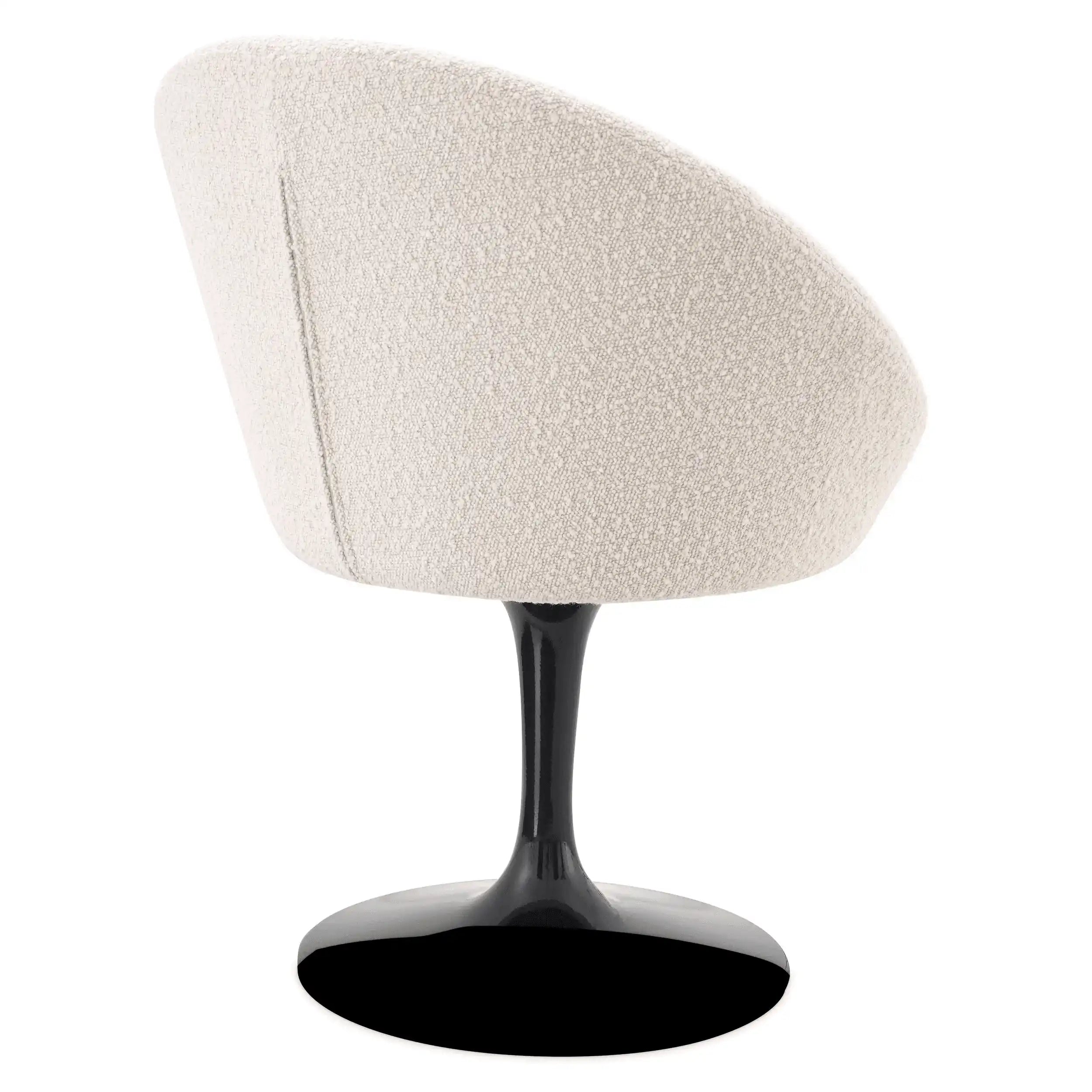 Oneill Esszimmerstuhl Sessel Schwarz lackierter Drehsockel - HomeDesign Knaus