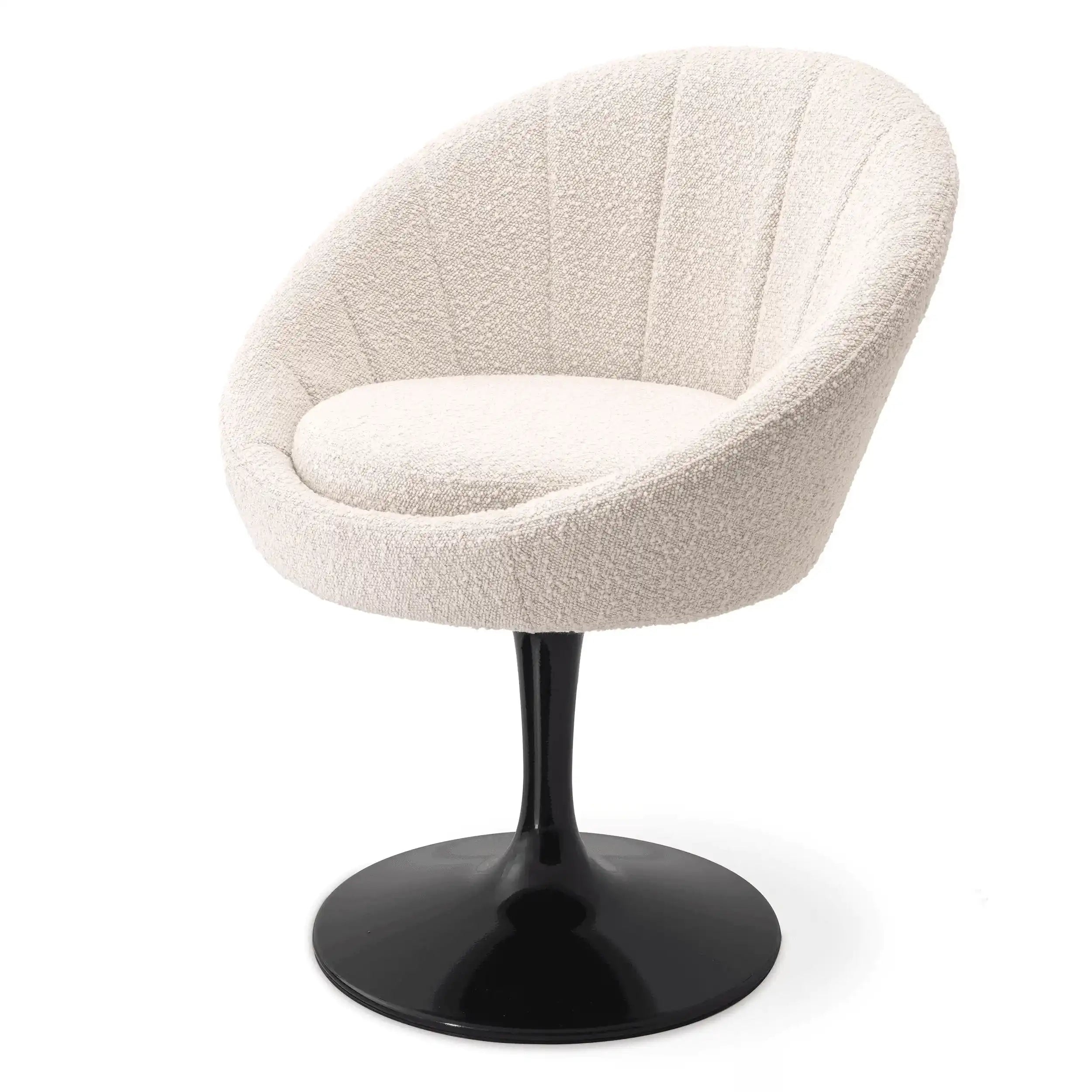 Oneill Esszimmerstuhl Sessel Schwarz lackierter Drehsockel - HomeDesign Knaus