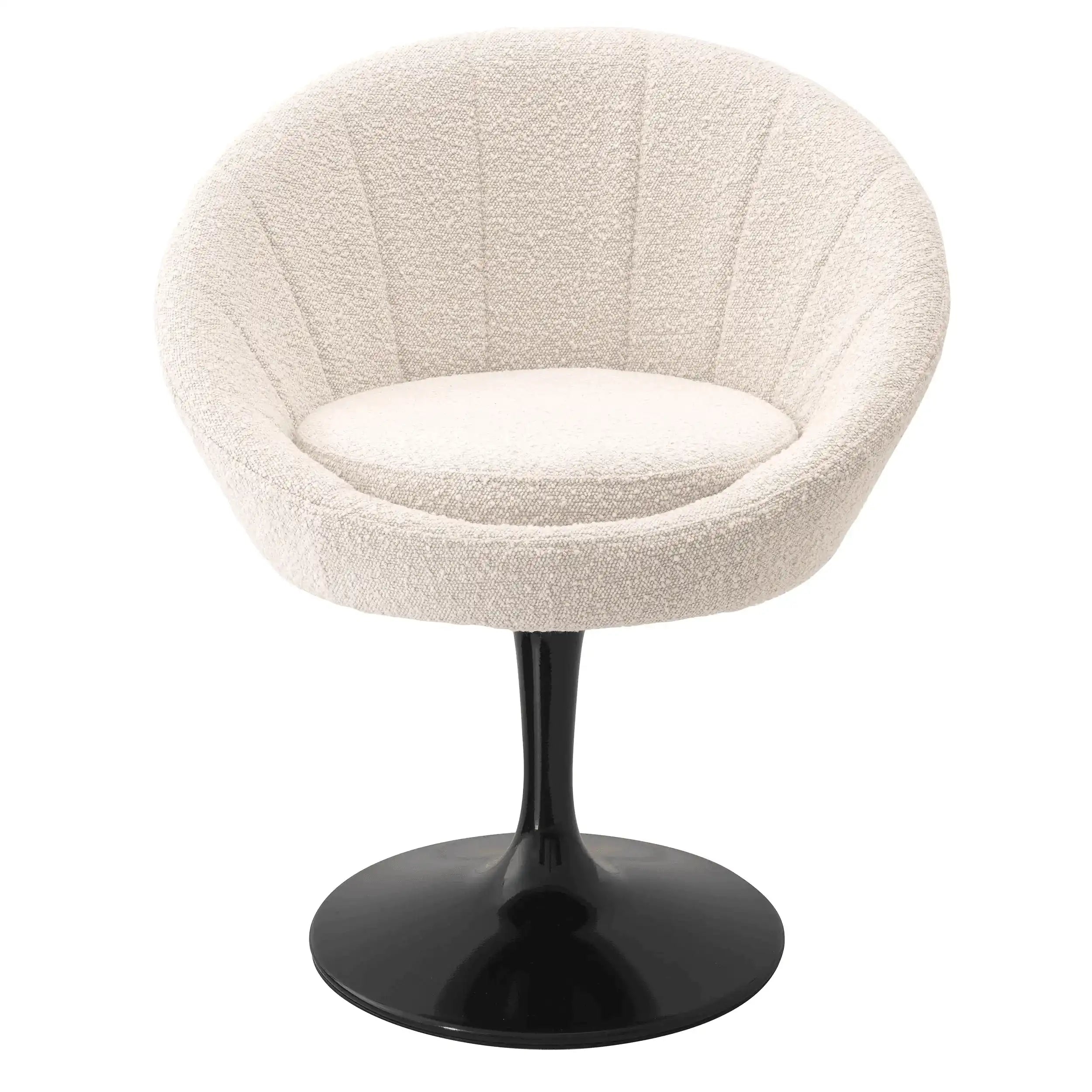 Oneill Esszimmerstuhl Sessel Schwarz lackierter Drehsockel - HomeDesign Knaus