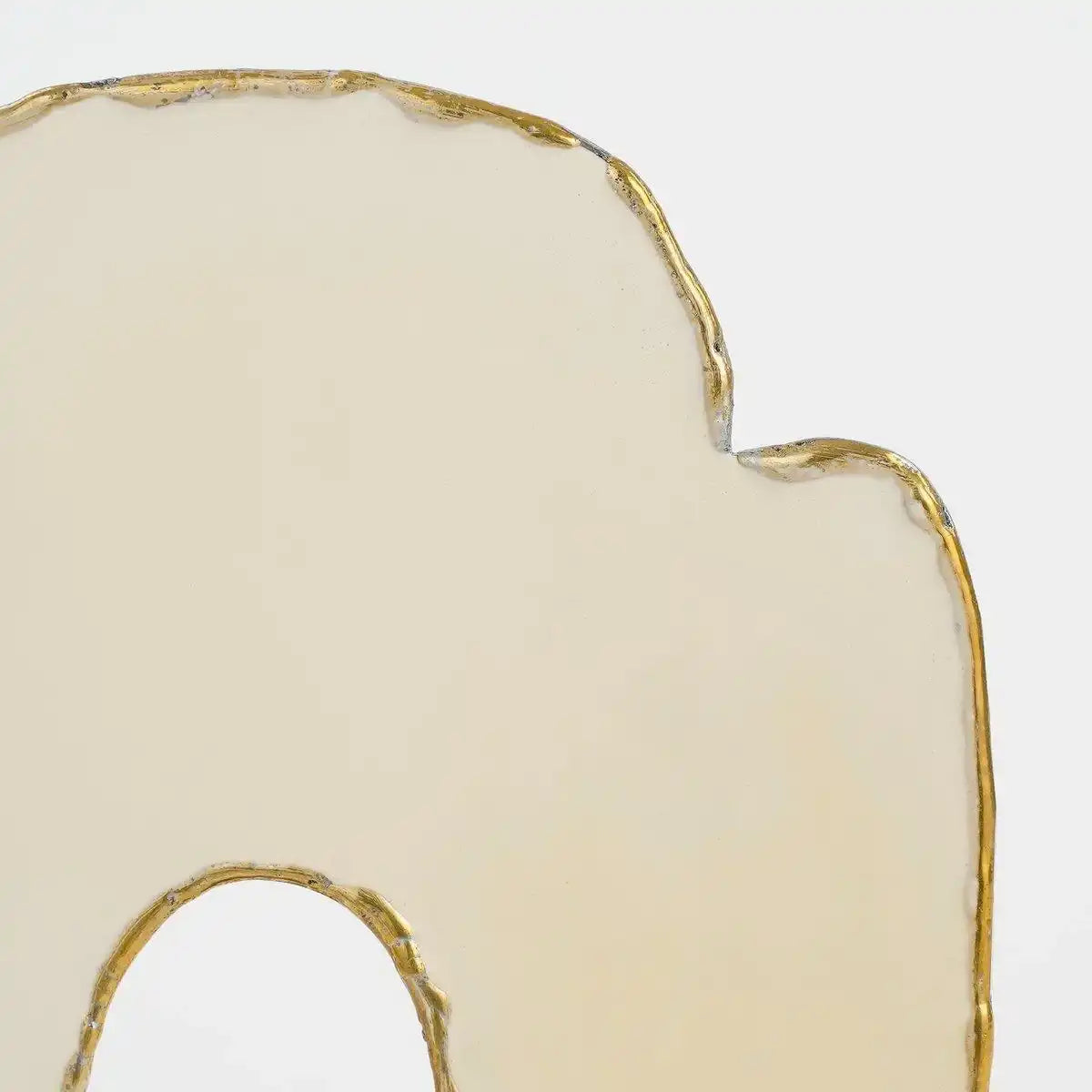 Ornament auf Fuß – L20 x B10 x H40 cm – Metall – Creme - HomeDesign Knaus
