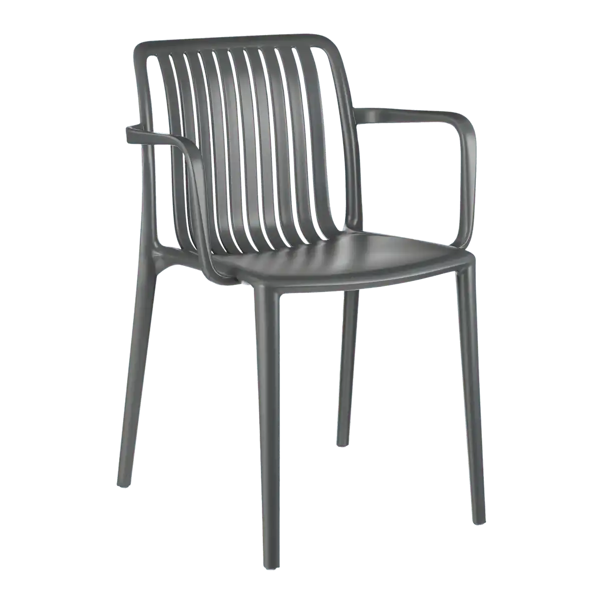 Paloma Gartenstuhl – L53 x B53 x H77,5 cm – Polypropylen – Grau - HomeDesign Knaus