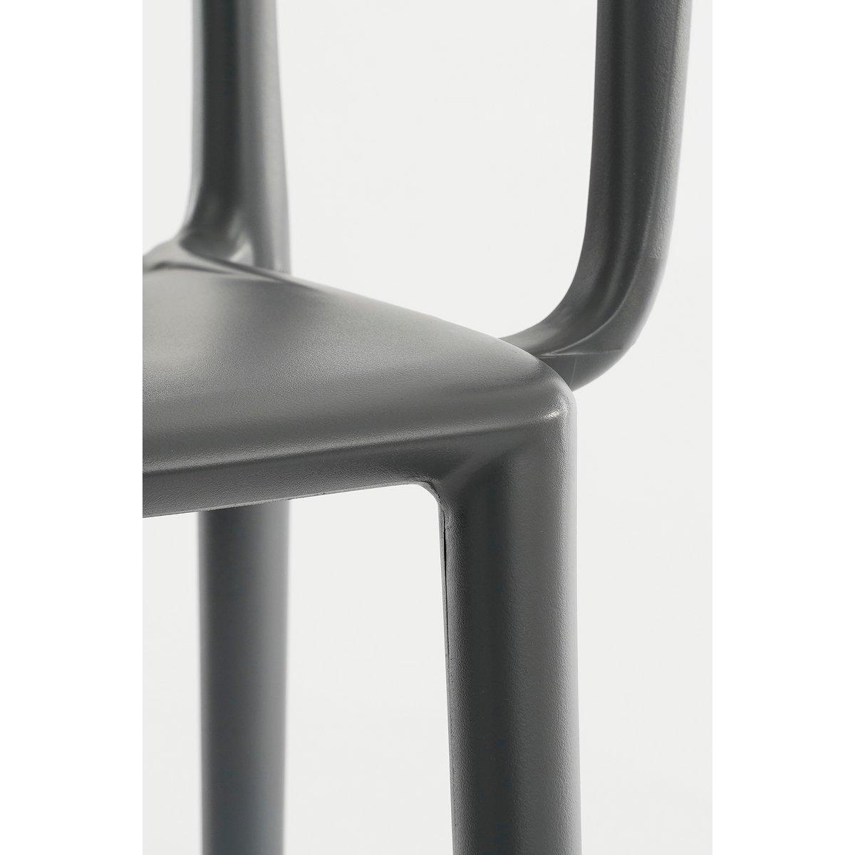 Paloma Gartenstuhl – L53 x B53 x H77,5 cm – Polypropylen – Grau - HomeDesign Knaus