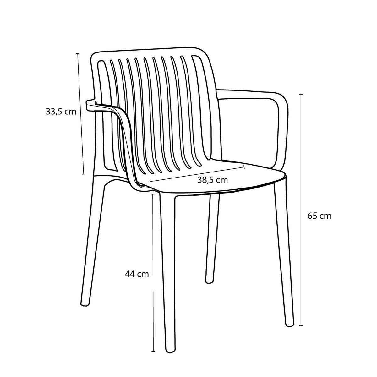 Paloma Gartenstuhl – L53 x B53 x H77,5 cm – Polypropylen – Grau - HomeDesign Knaus