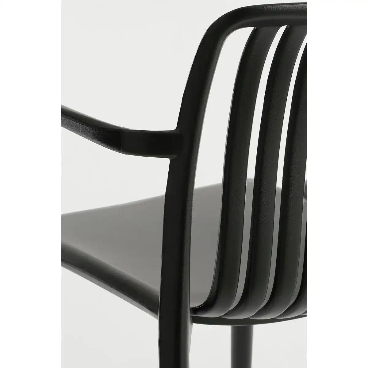 Paloma Gartenstuhl – L53 x B53 x H77,5 cm – Polypropylen – Schwarz - HomeDesign Knaus