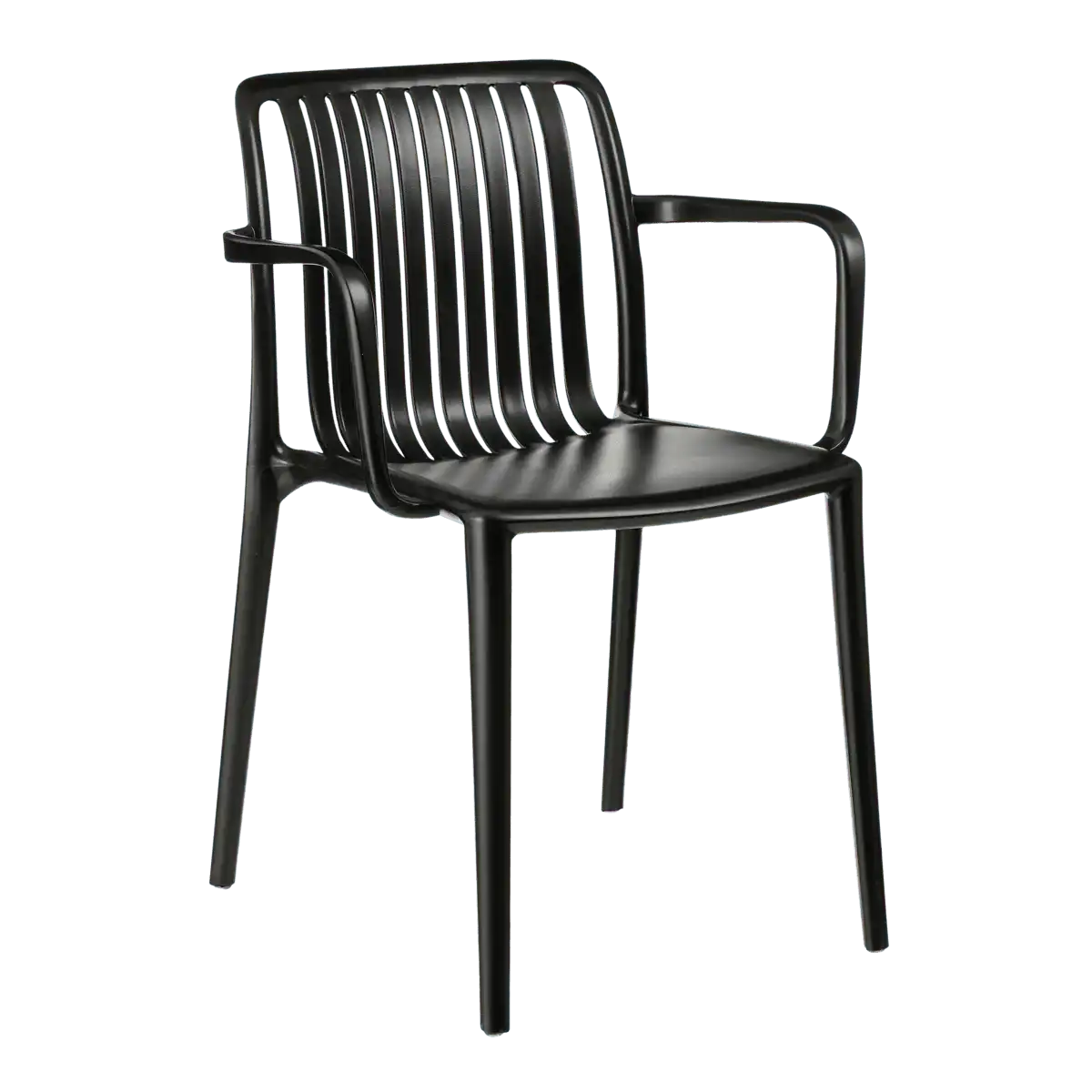 Paloma Gartenstuhl – L53 x B53 x H77,5 cm – Polypropylen – Schwarz - HomeDesign Knaus