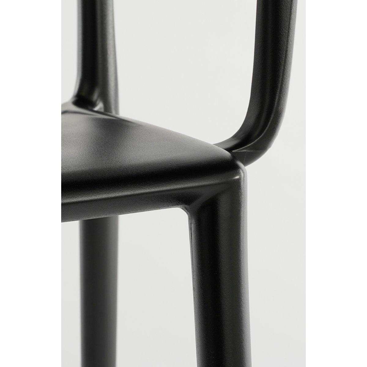 Paloma Gartenstuhl – L53 x B53 x H77,5 cm – Polypropylen – Schwarz - HomeDesign Knaus