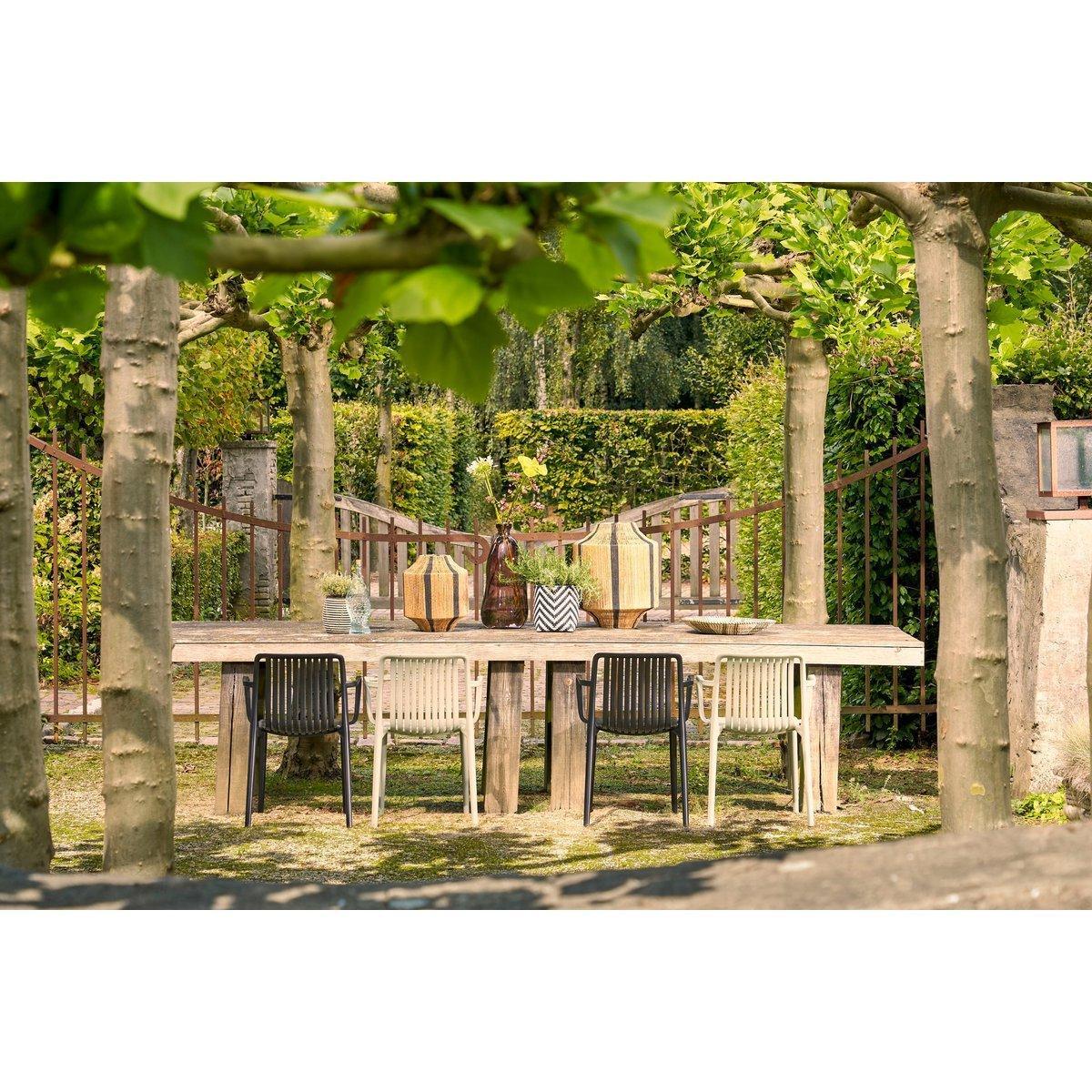 Paloma Gartenstuhl – L53 x B53 x H77,5 cm – Polypropylen – Schwarz - HomeDesign Knaus