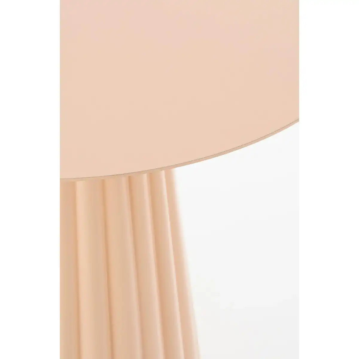 Pellis Beistelltisch – H46 x Ø40 cm – Metall – Hellrosa - HomeDesign Knaus