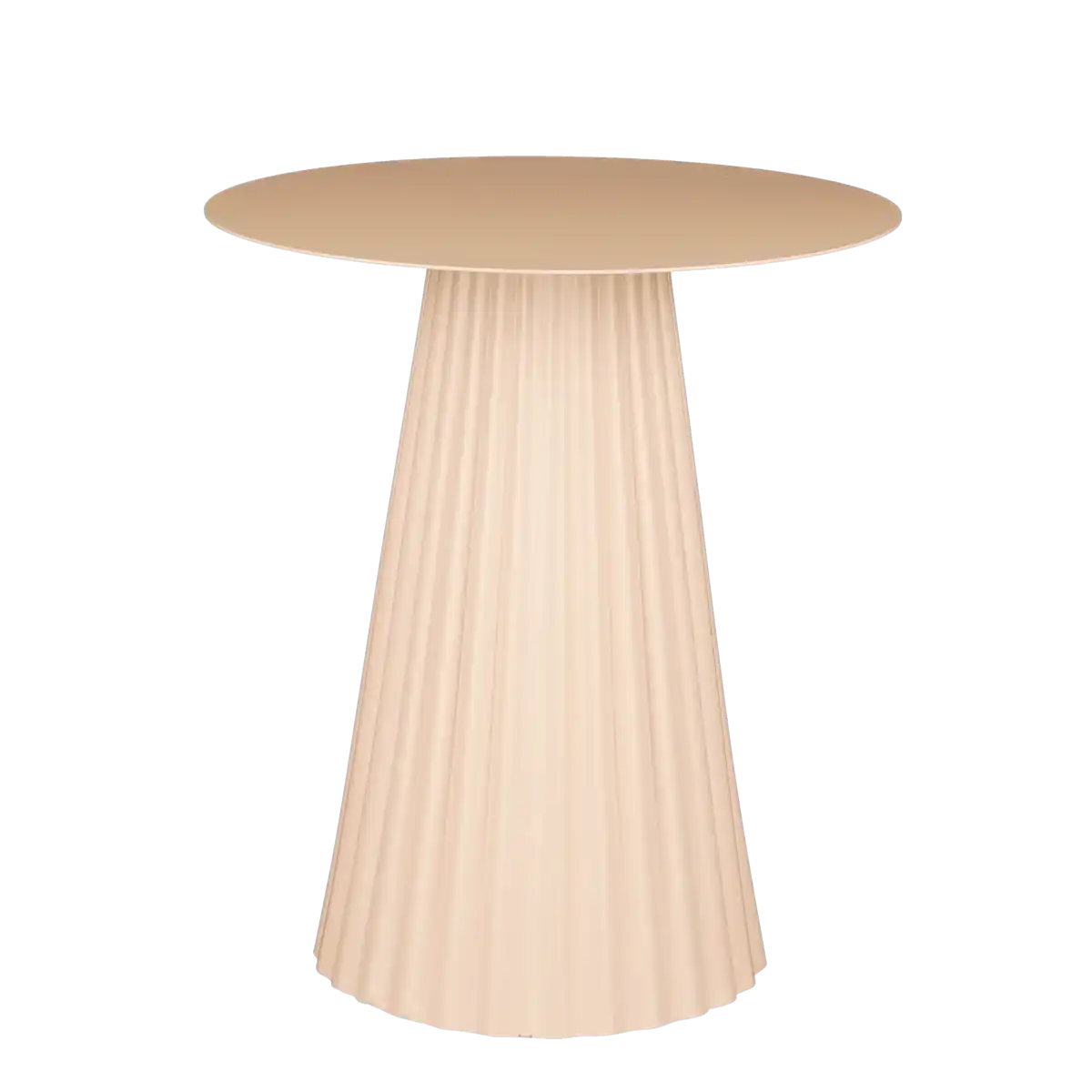 Pellis Beistelltisch – H46 x Ø40 cm – Metall – Hellrosa - HomeDesign Knaus