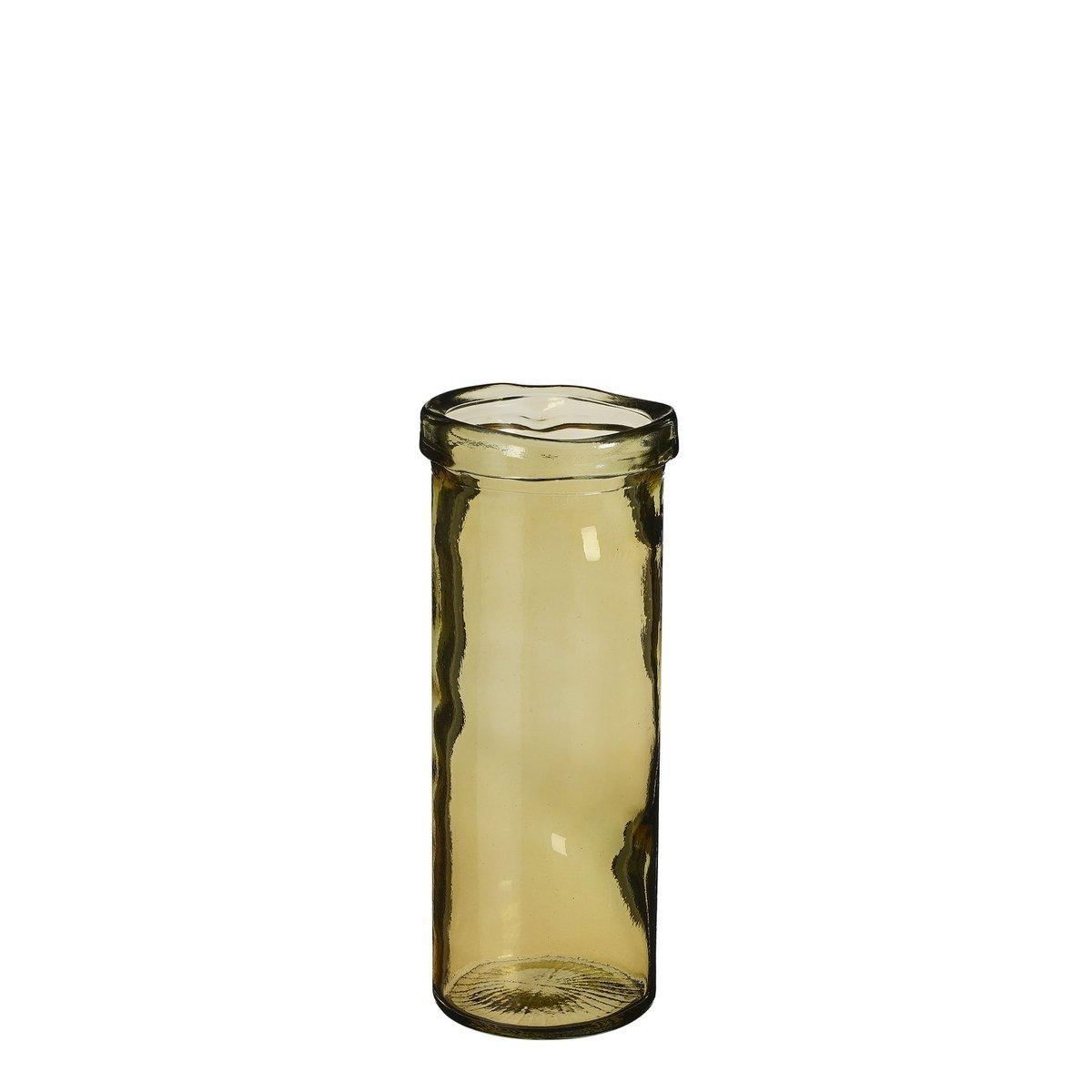 Pepe Vase - H28 x Ø12 cm - Recyceltes Glas - Braun - HomeDesign Knaus