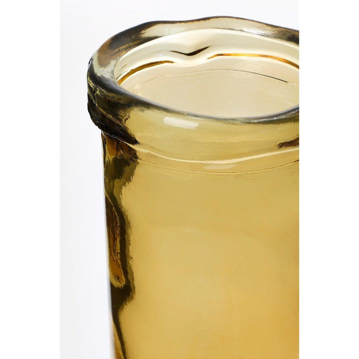 Pepe Vase - H28 x Ø12 cm - Recyceltes Glas - Braun - HomeDesign Knaus