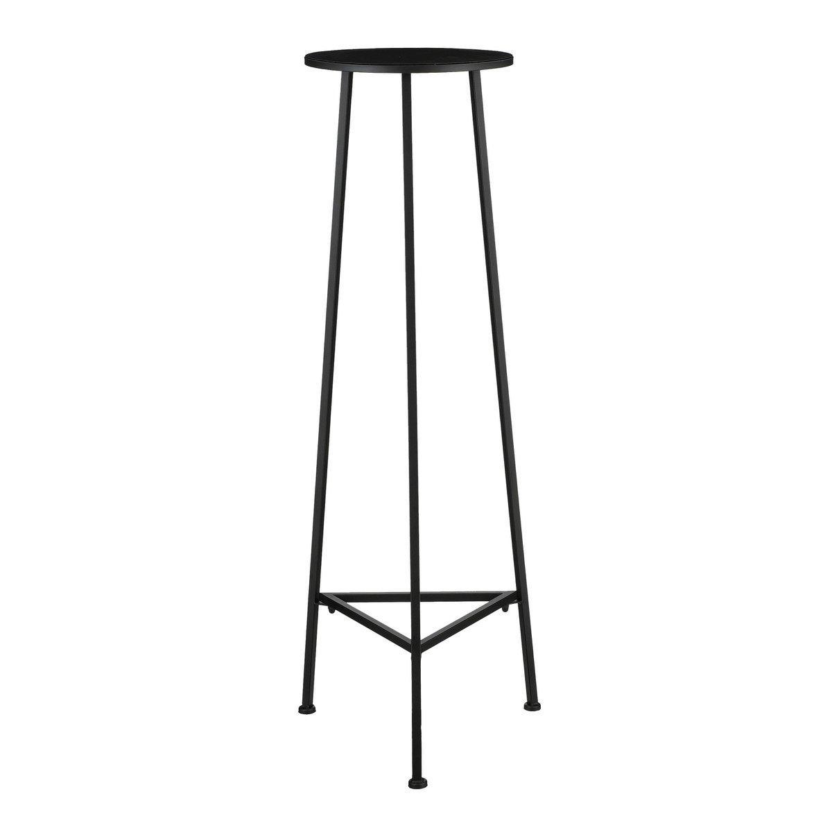 Pflanzentisch – H120 x Ø35 cm – Metall – Schwarz - HomeDesign Knaus