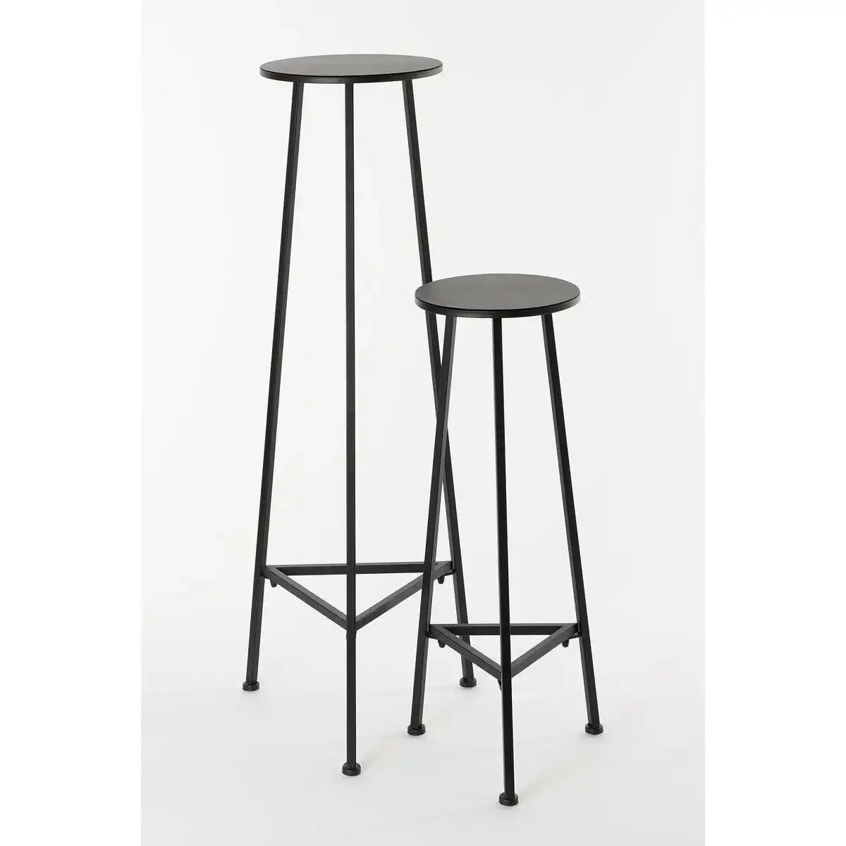 Pflanzentisch – H120 x Ø35 cm – Metall – Schwarz - HomeDesign Knaus