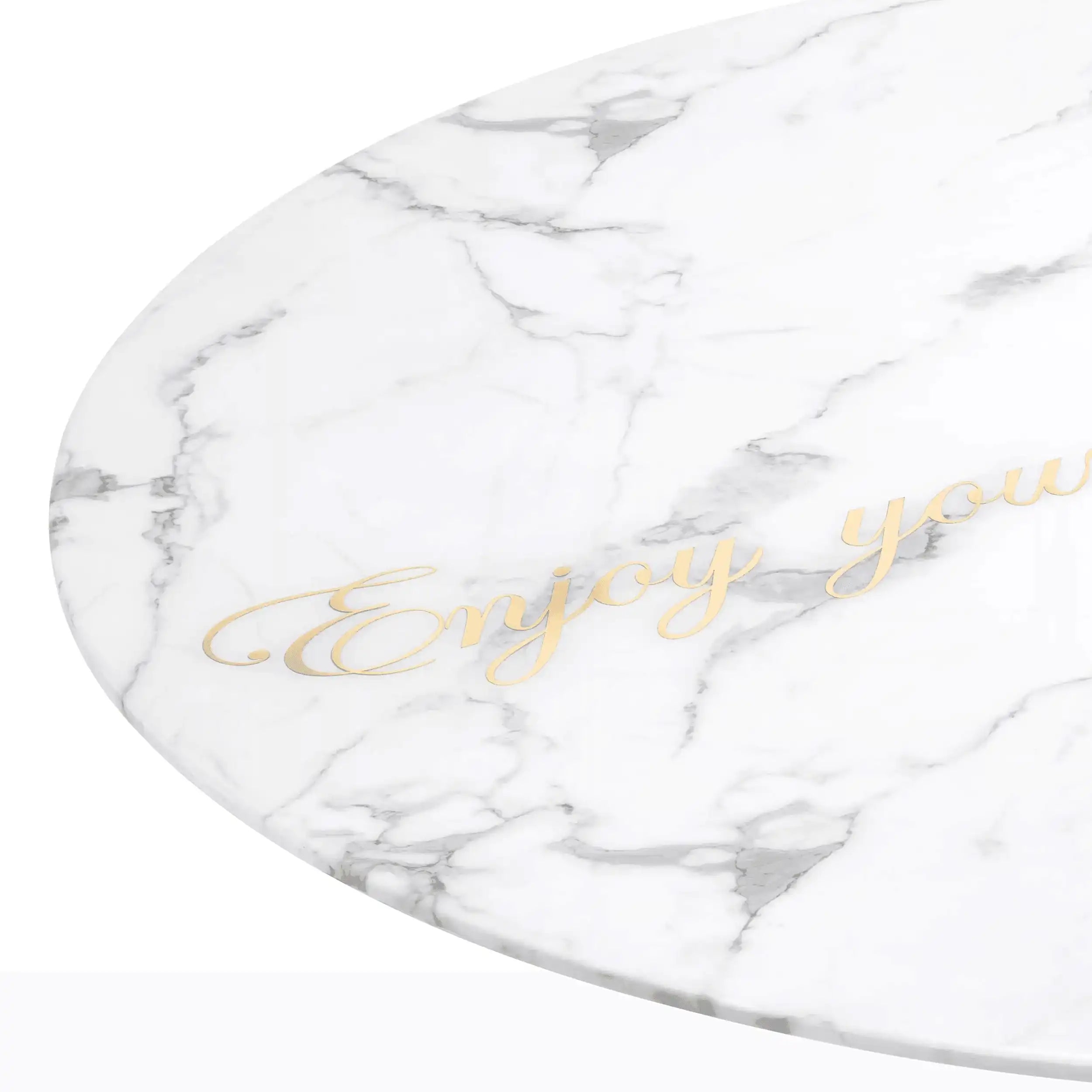 Philipp Plein GENIESSEN runder Esstisch Messing-Finish Marmor Limitiert - HomeDesign Knaus