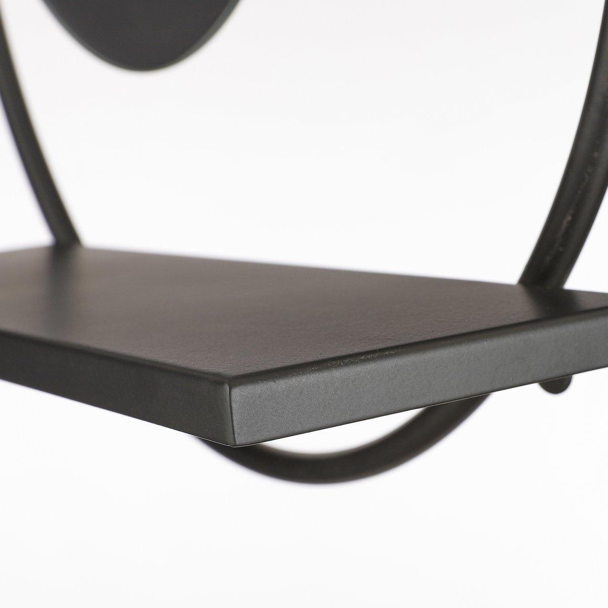 Phoenix Wandspiegel – B11 x Ø39 cm – Metall – Schwarz - HomeDesign Knaus