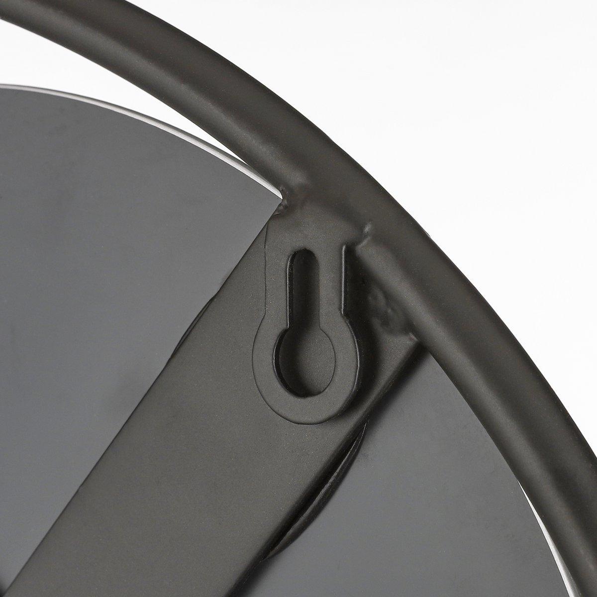 Phoenix Wandspiegel – B11 x Ø39 cm – Metall – Schwarz - HomeDesign Knaus