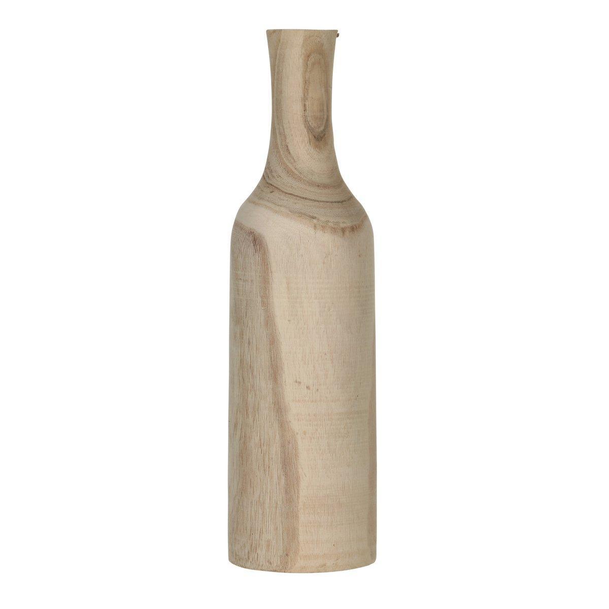 Pia Vase – H47 x Ø13 cm – Paulownia-Holz – Hellbraun - HomeDesign Knaus