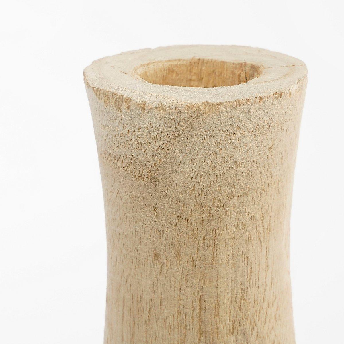Pia Vase – H47 x Ø13 cm – Paulownia-Holz – Hellbraun - HomeDesign Knaus