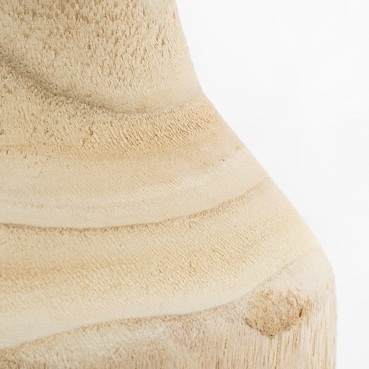 Pia Vase – H47 x Ø13 cm – Paulownia-Holz – Hellbraun - HomeDesign Knaus