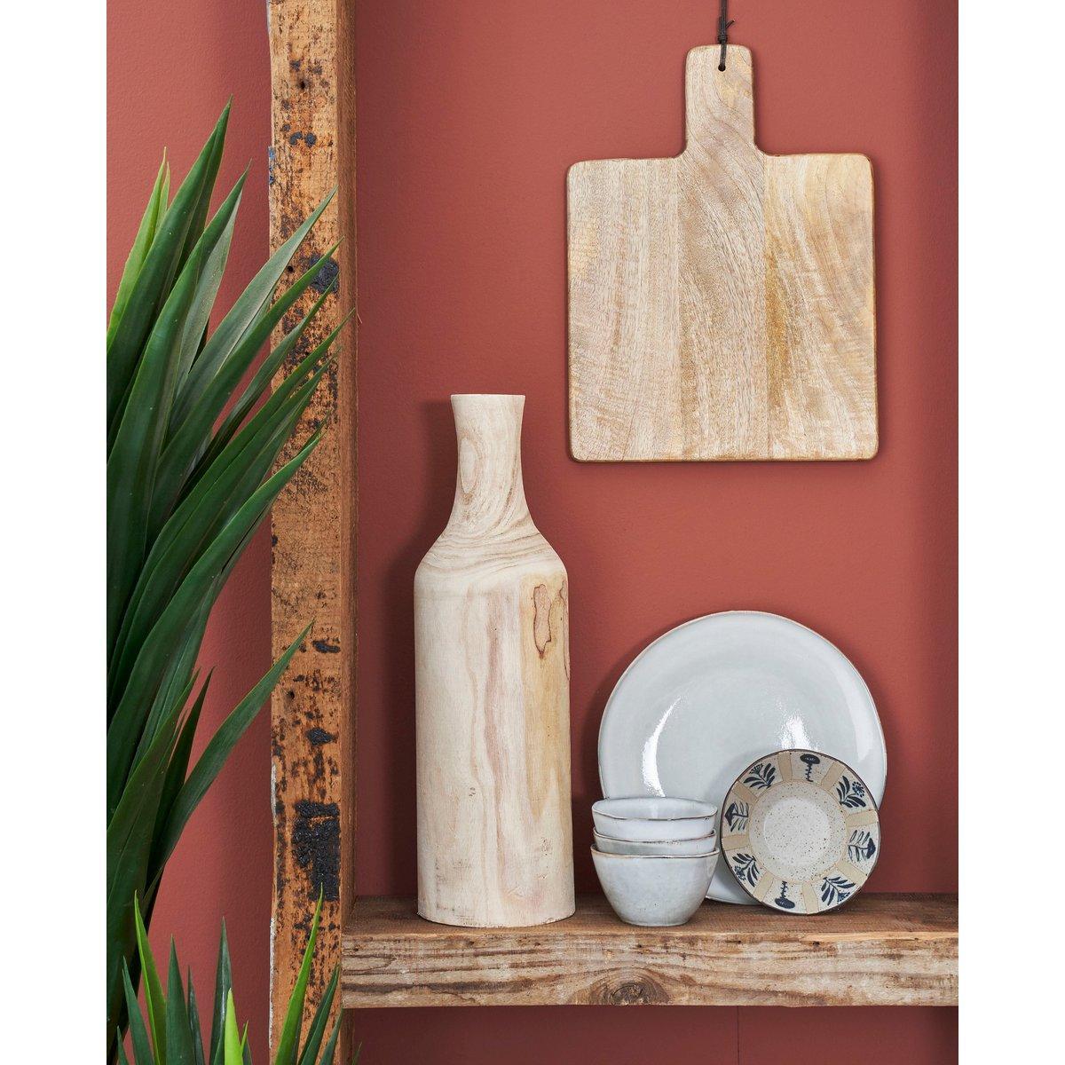 Pia Vase – H47 x Ø13 cm – Paulownia-Holz – Hellbraun - HomeDesign Knaus