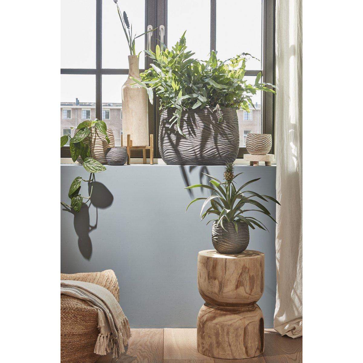 Pia Vase – H47 x Ø13 cm – Paulownia-Holz – Hellbraun - HomeDesign Knaus