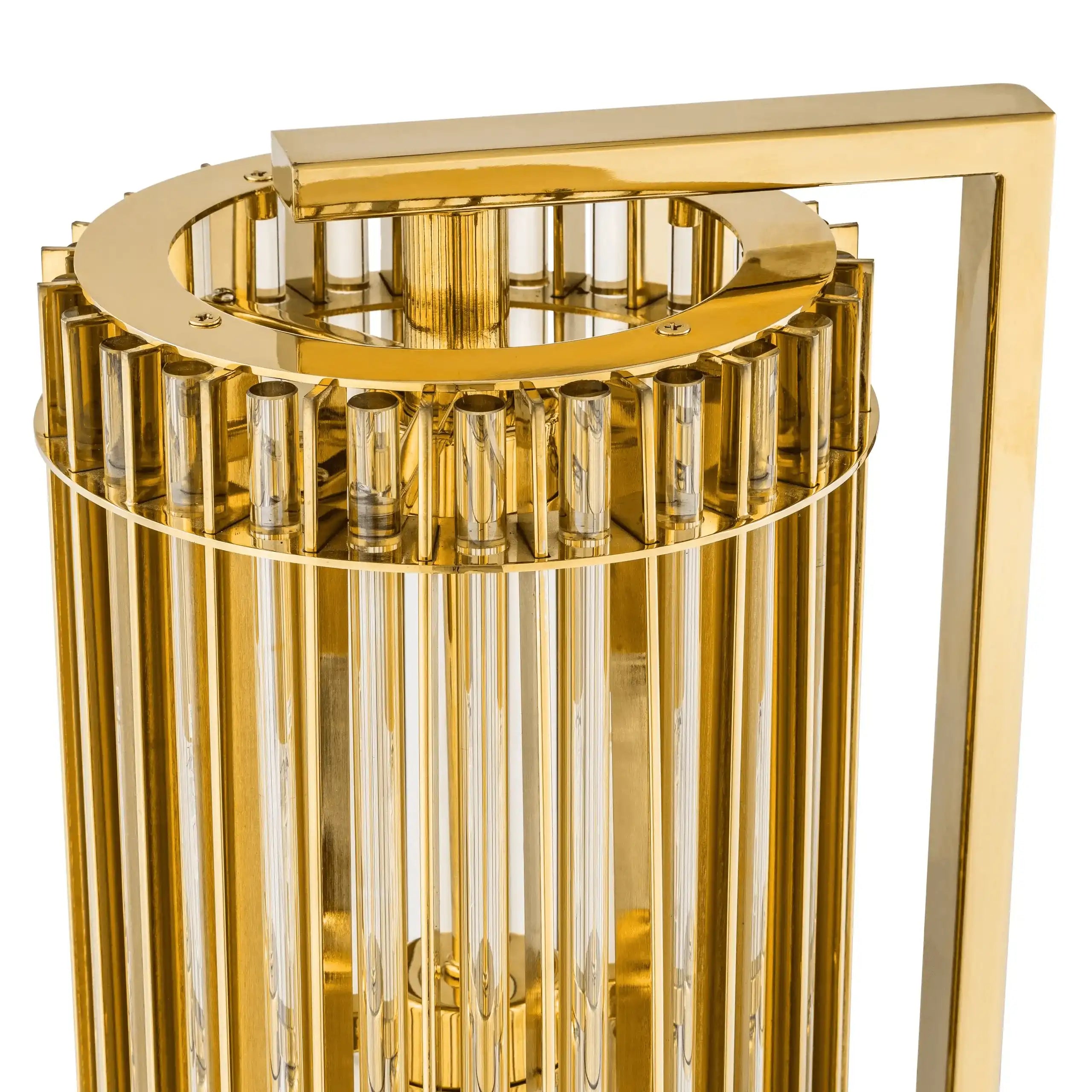 Pimlco Tischleuchte Goldfinish Nickel-Finish Champagnerglas Unikat - HomeDesign Knaus