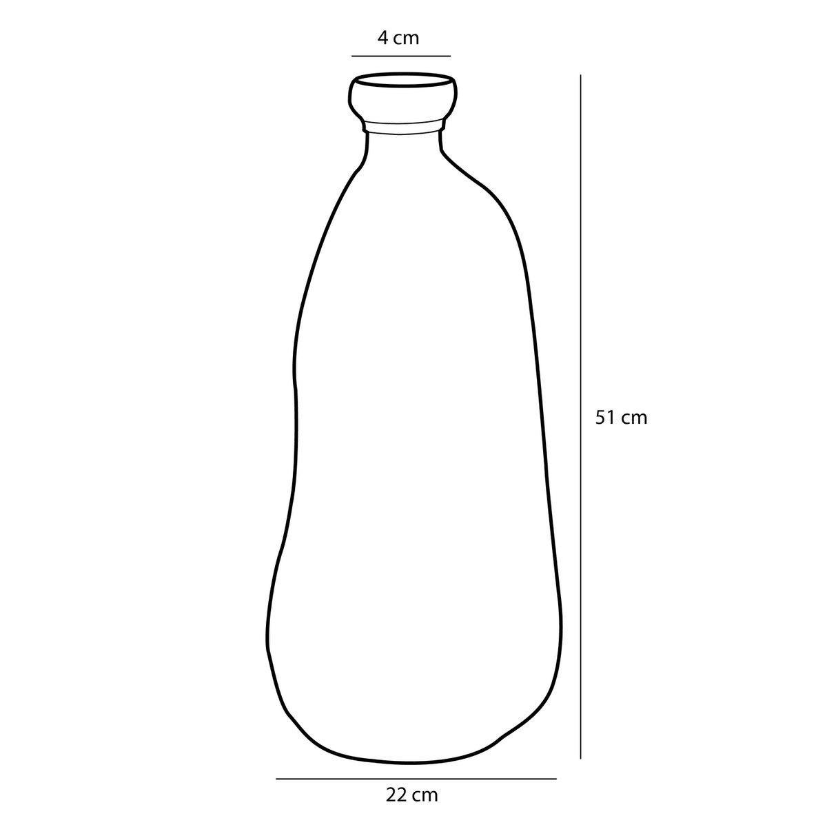 Pinto Vase - H51 x Ø22 cm - Recyceltes Glas - Taupe - HomeDesign Knaus