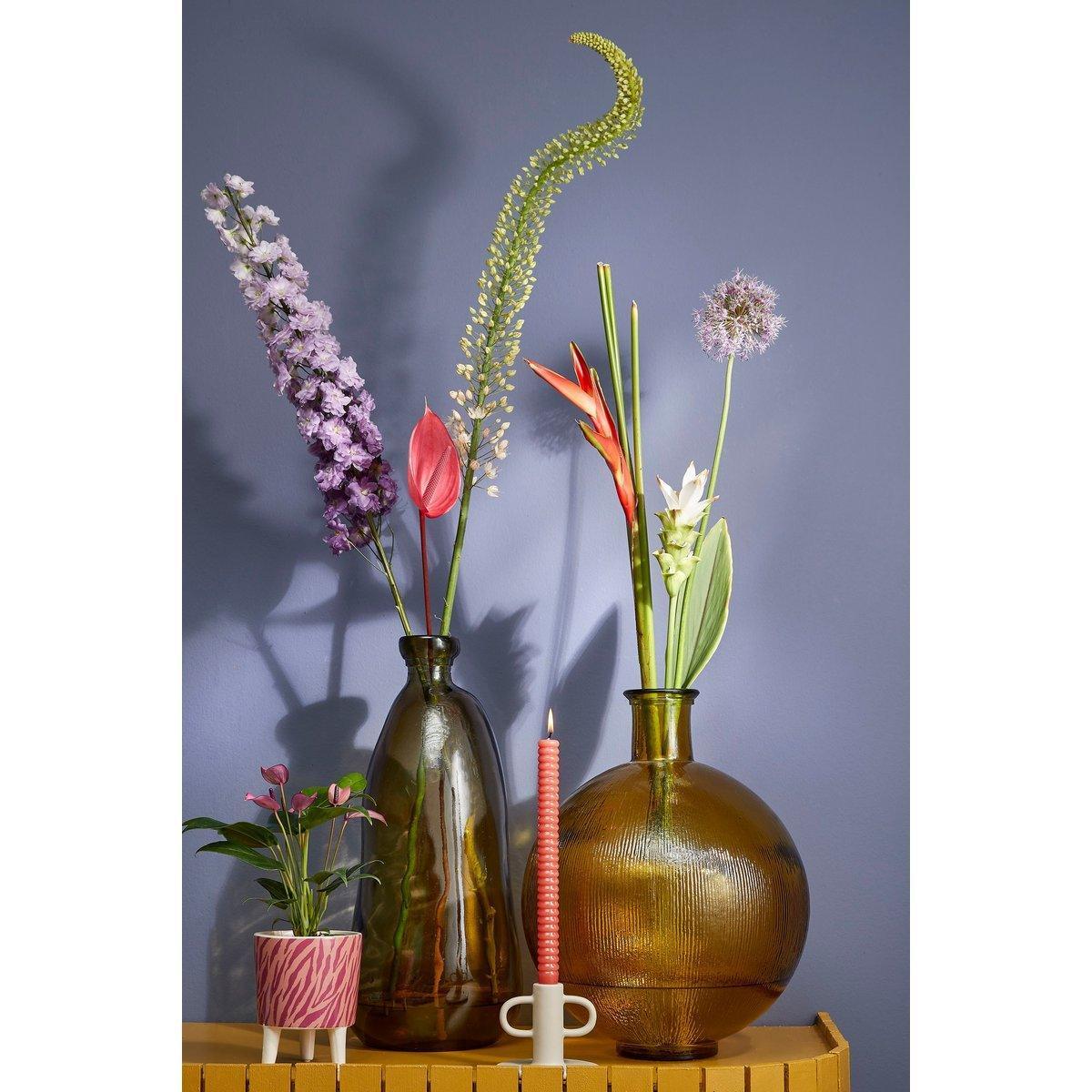Pinto Vase - H51 x Ø22 cm - Recyceltes Glas - Taupe - HomeDesign Knaus