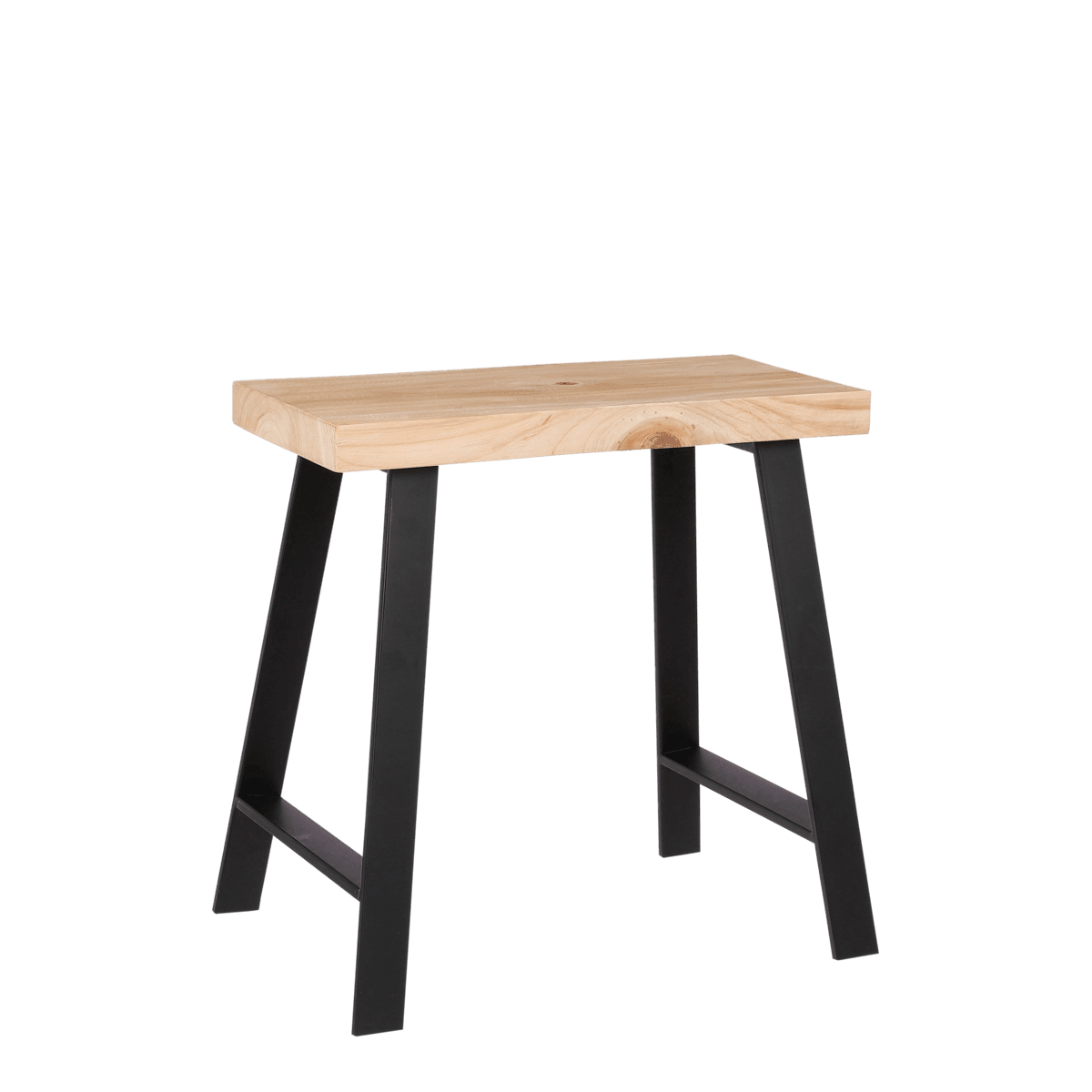 Plano Hocker – L46 x B32 x H46 cm – Fichtenholz – Hellbraun - HomeDesign Knaus