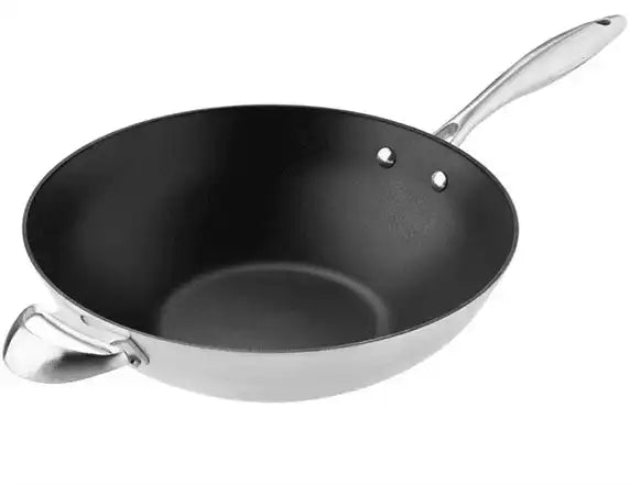 Premium Wok CTX Heizring Backofengeeignet Glaskeramik alle Herdarten geeignet 32 cm - HomeDesign Knaus