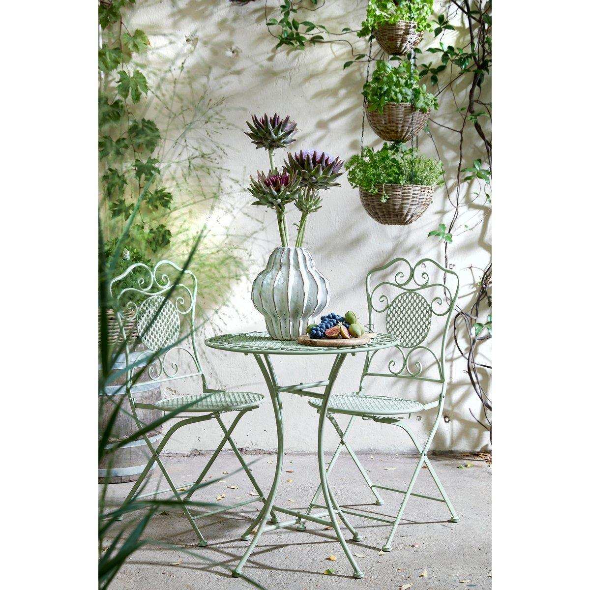 Provence Outdoor-Bistrotisch – H70 x Ø60 cm – Hellgrün - HomeDesign Knaus