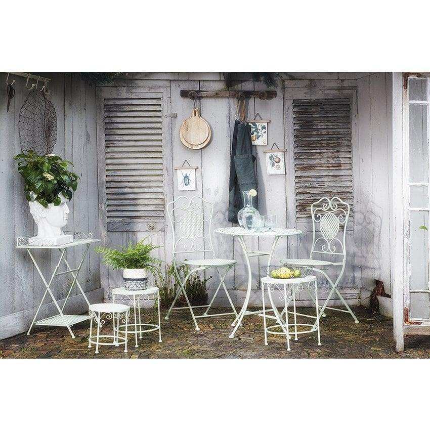 Provence Outdoor-Bistrotisch – H70 x Ø60 cm – Hellgrün - HomeDesign Knaus